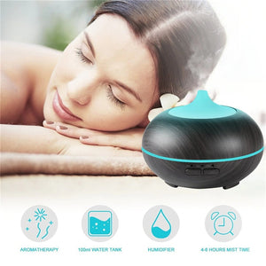 550ML AROMA DIFFUSER - AIR DIFFUSER WITH REMOTE CONTROL AND 7 LED LIGHT