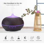 550ML AROMA DIFFUSER - AIR DIFFUSER WITH REMOTE CONTROL AND 7 LED LIGHT