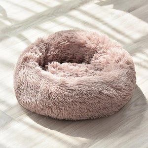 Super Soft Calming Pet Bed- Plush Anti Anxiety Pet Bed - Dog Bed Cat Bed